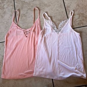 Pink tank tops